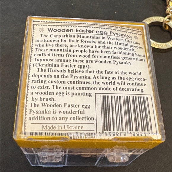 Handcrafted Yellow Wood Rabbit Easter Egg Called Pysanda - Picture 9 of 9